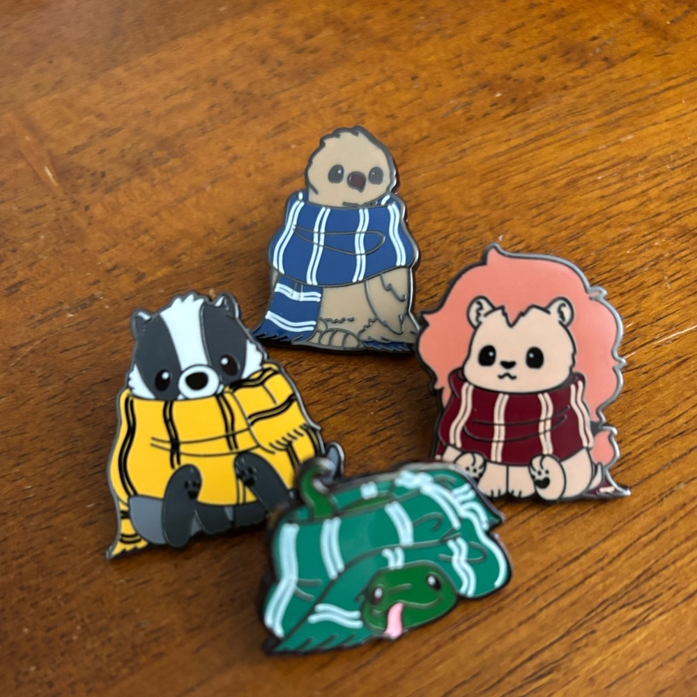 Harry Potter themed Cute Animal Enamel Pins Set